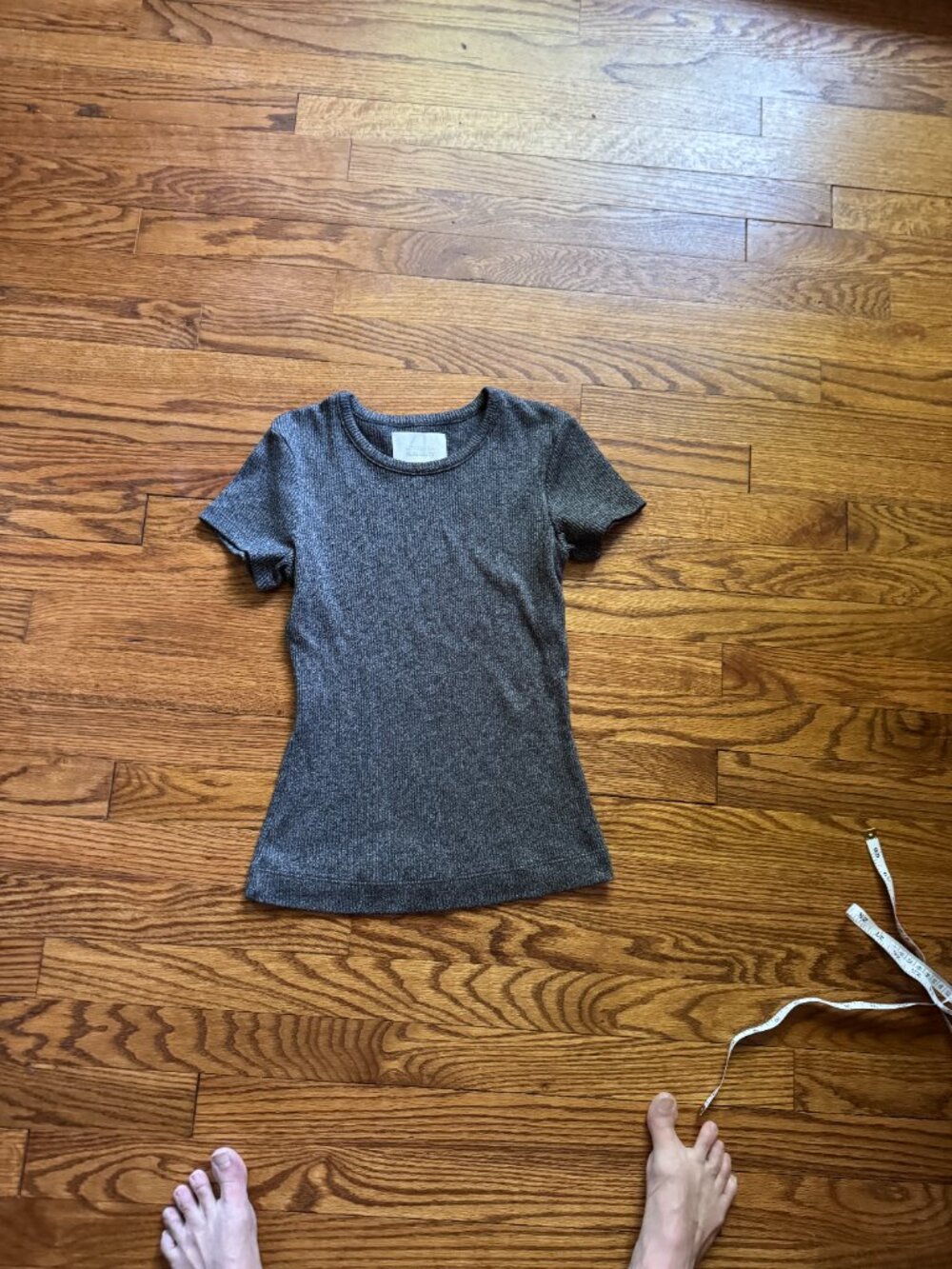 Citizens of Humanity Bree Baby Tee in Charcoal, Size Small
